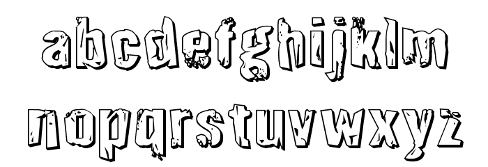 Quarrystone 3D Regular Font LOWERCASE