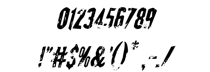 Quarrystone Condensed Italic Font OTHER CHARS