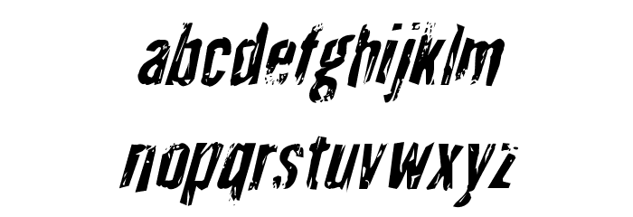 Quarrystone Condensed Italic Font LOWERCASE