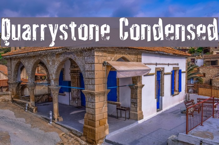 Quarrystone Condensed Font examples