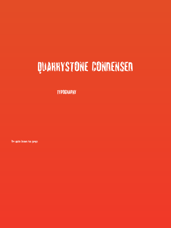 Quarrystone Condensed Poster