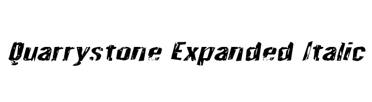 Quarrystone Expanded Italic Font