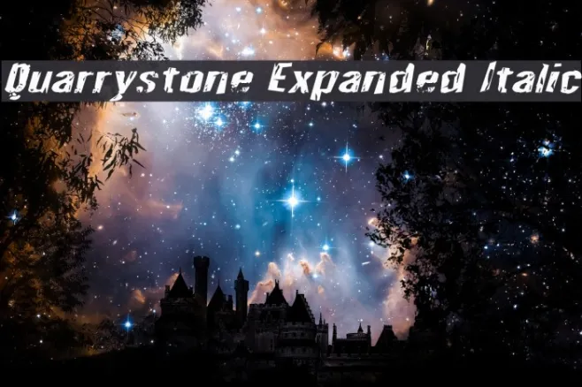 Quarrystone Expanded Italic Example 2