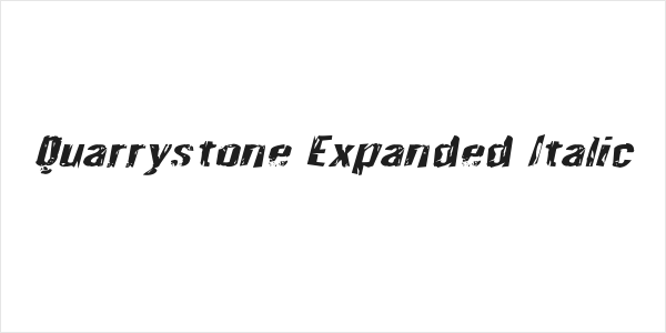 Quarrystone Expanded Italic Logo