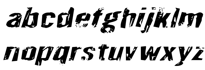 Quarrystone Expanded Italic Font LOWERCASE
