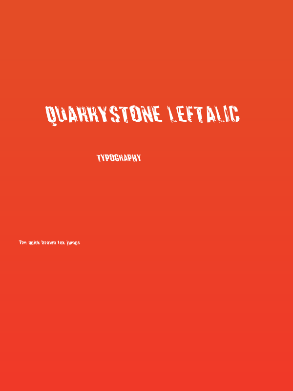 Quarrystone Leftalic Poster