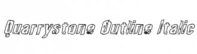 Quarrystone Outline Italic  नि: शुल्क फ़ॉन्ट्स डाउनलोड