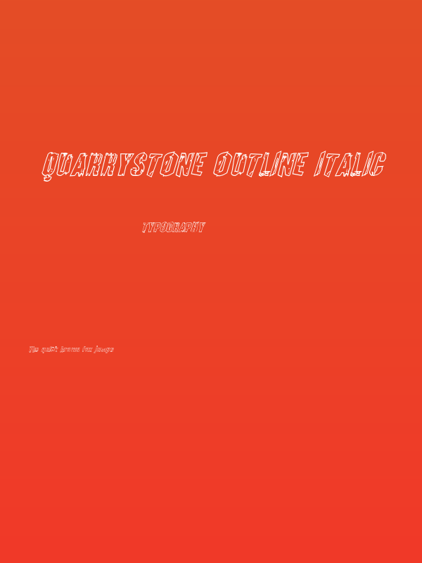 Quarrystone Outline Italic Poster