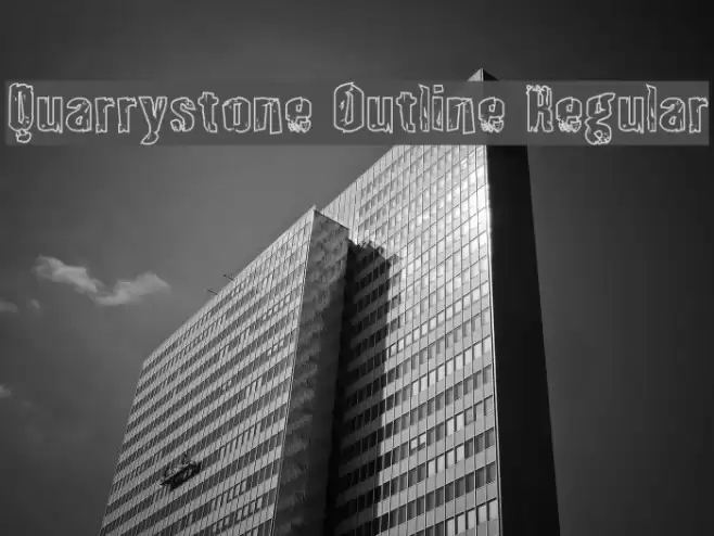 Quarrystone Outline Regular Font examples