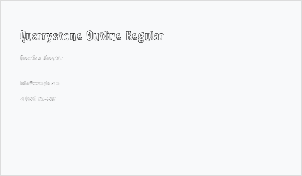 Quarrystone Outline Regular Business Card