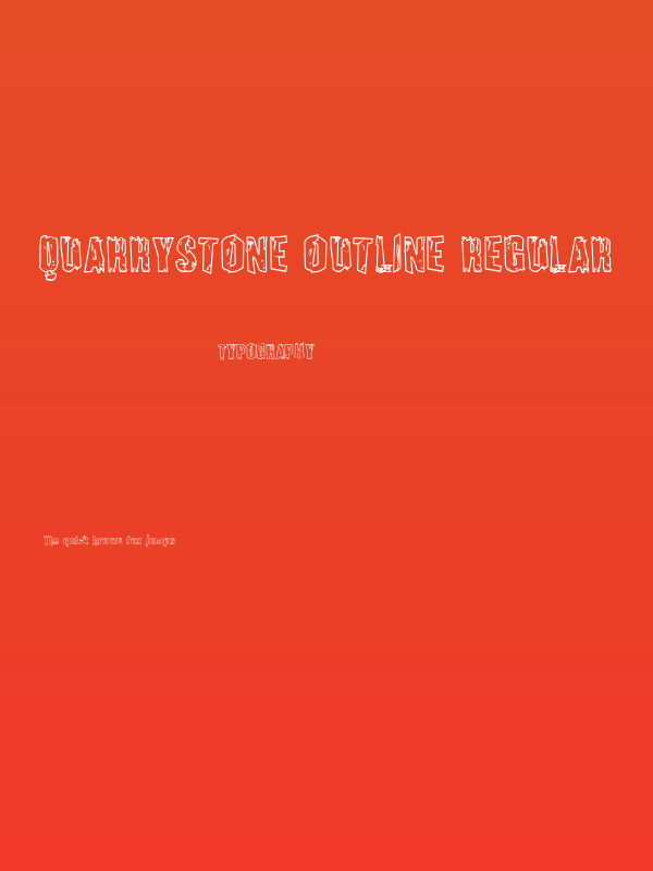 Quarrystone Outline Regular Poster