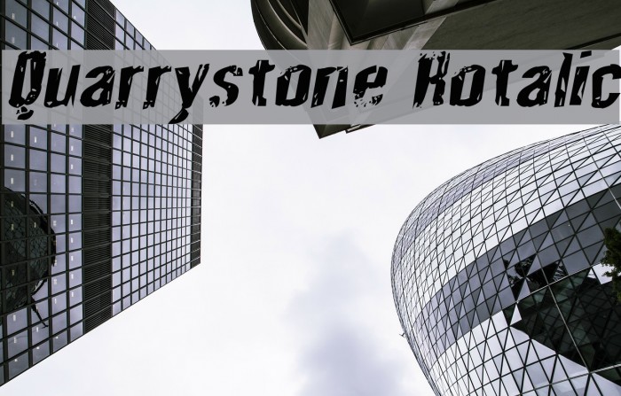 Quarrystone Rotalic Font examples
