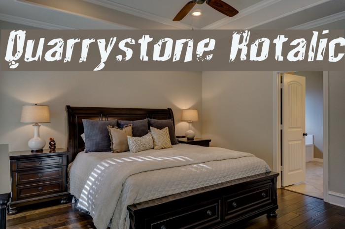 Quarrystone Rotalic Font examples