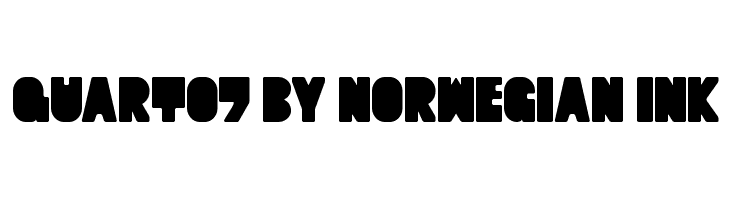 Quart07 by Norwegian Ink Font
