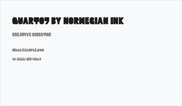 Quart07 by Norwegian Ink Business Card