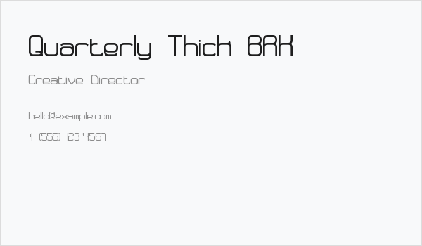 Quarterly Thick BRK Business Card