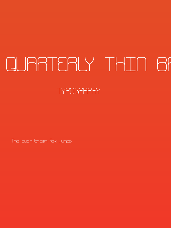 Quarterly Thin BRK Poster