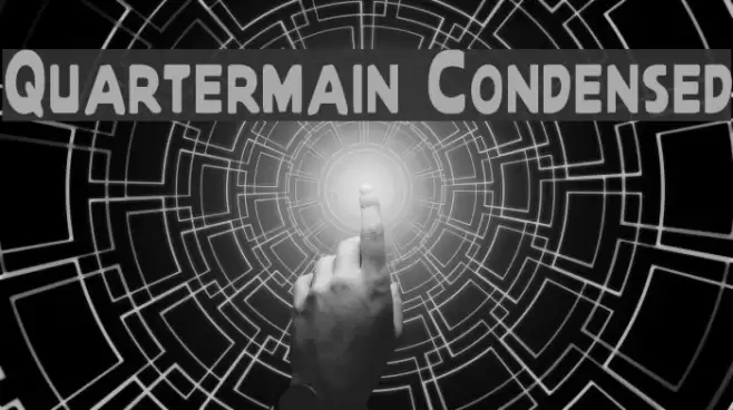 Quartermain Condensed Font examples