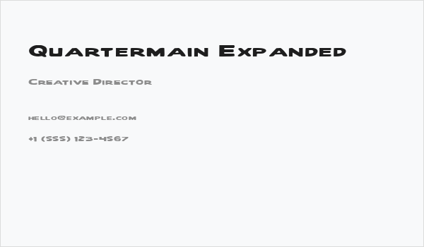 Quartermain Expanded Business Card