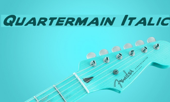 Quartermain Italic Font examples