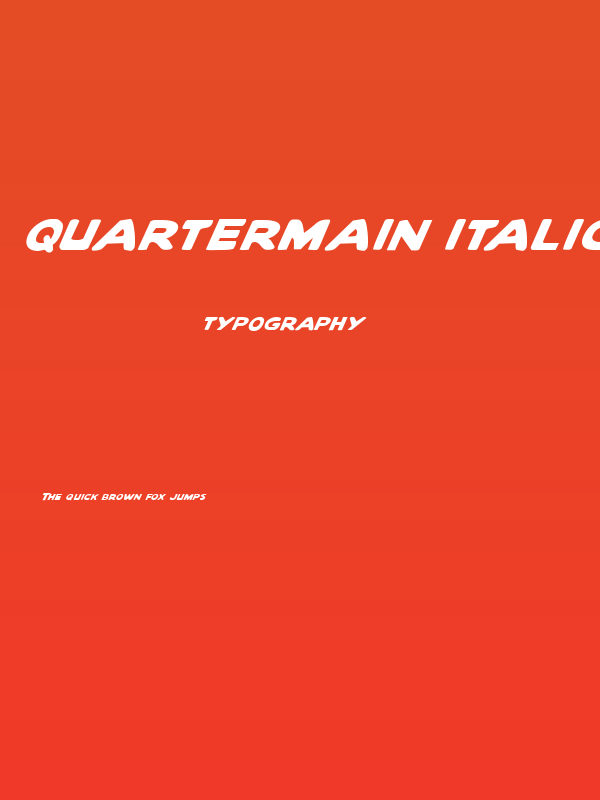 Quartermain Italic Poster
