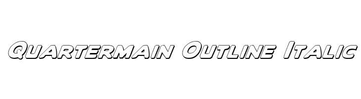 Quartermain Outline Italic  Скачать бесплатные шрифты