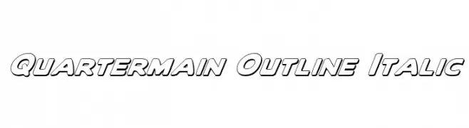 Quartermain Outline Italic  Descarca Fonturi Gratis