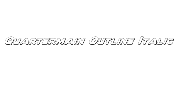 Quartermain Outline Italic Logo