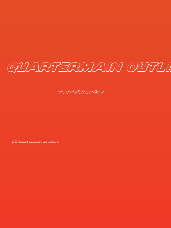 Quartermain Outline Italic Poster