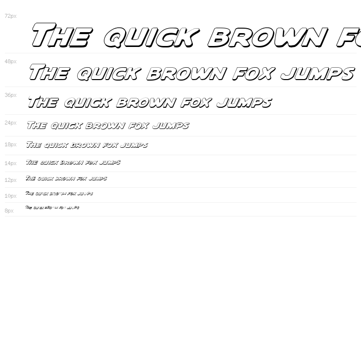 Quartermain Outline Italic Waterfall