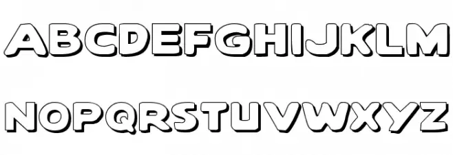 Quartermain Outline Font LOWERCASE