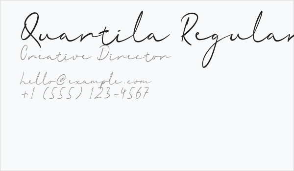 Quartila Regular Business Card
