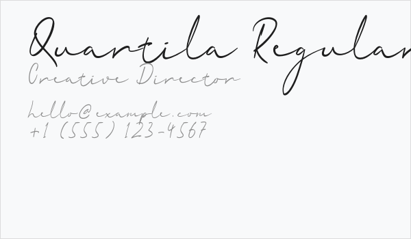 Quartila Regular Business Card