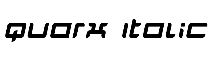 Quarx Italic  baixar fontes gratis