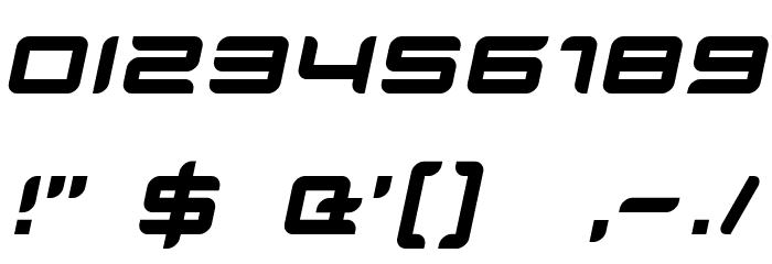 Quarx Italic Font OTHER CHARS