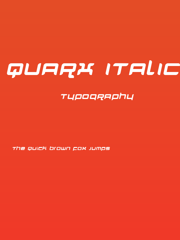 Quarx Italic Poster