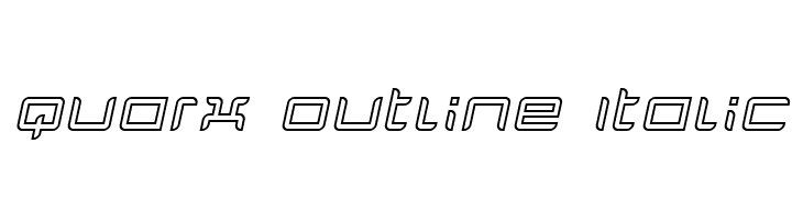 Quarx Outline Italic  नि: शुल्क फ़ॉन्ट्स डाउनलोड