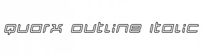 Quarx Outline Italic  les polices de caractères gratuit tlcharger