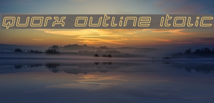 Quarx Outline Italic Font examples