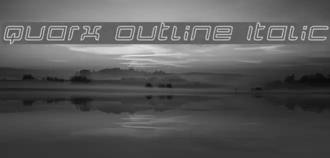 Quarx Outline Italic Font examples