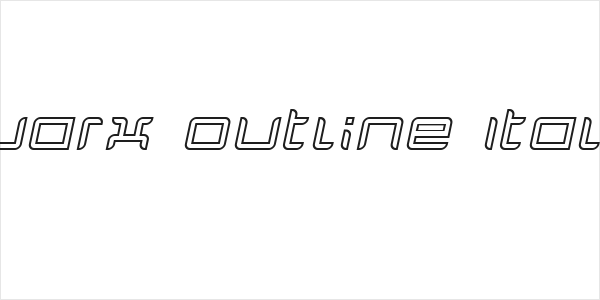 Quarx Outline Italic Logo