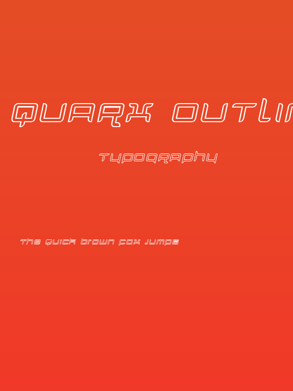 Quarx Outline Italic Poster