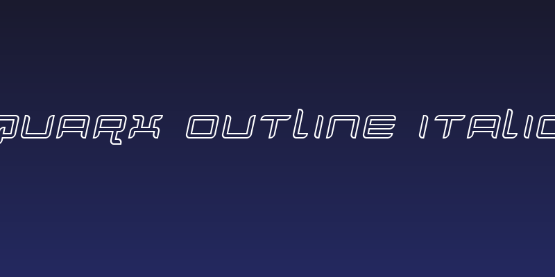 Quarx Outline Italic Social Header
