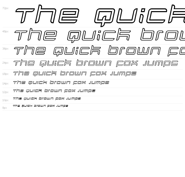 Quarx Outline Italic Waterfall