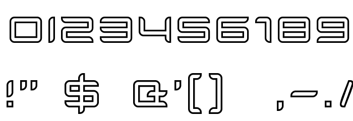 Quarx Outline Font OTHER CHARS