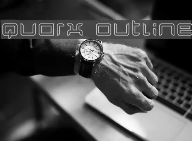 Quarx Outline Font examples