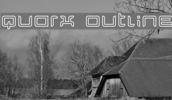 Quarx Outline Font examples