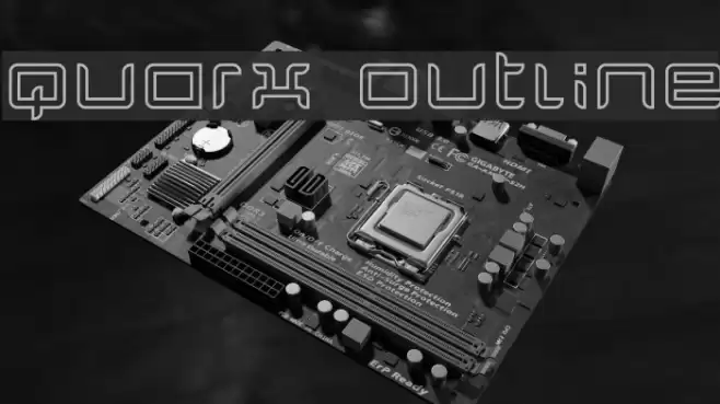 Quarx Outline Font examples