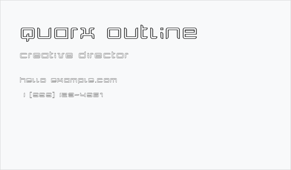 Quarx Outline Business Card