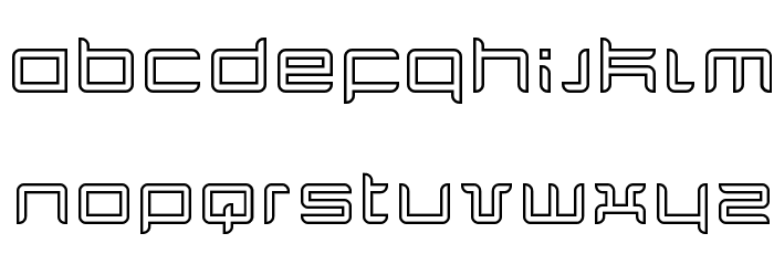 Quarx Outline Font LOWERCASE